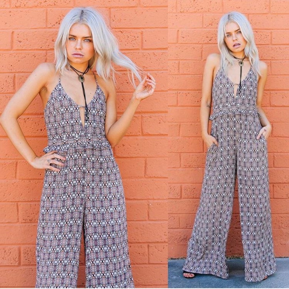 Stylish Women's Patterned Jumpsuit